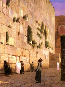 Jean-Leon Gerome : The Wailing Wall Jerusalem